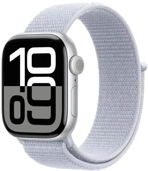 Смарт-годинник Apple Watch Series 10 GPS + Cellular 42mm Silver Aluminum Case w. Blue Cloud S. Loop (MWX53)