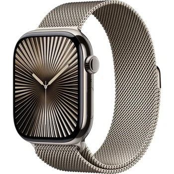 Смарт-часы Apple Watch Series 10 GPS + Cellular 46mm Natural Titanium Case w. Natural Milanese Loop - M/L (MWYC3)