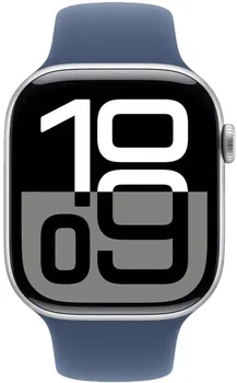 Смарт-годинник Apple Watch Series 10 GPS + Cellular 46mm Silver Alu. Case w. Denim Sport Band - M/L (MWY13)