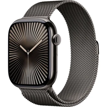 Смарт-часы Apple Watch Series 10 GPS + Cellular 46mm Slate Titanium Case w. Slate Milanese Loop - M/L (MWYW3)