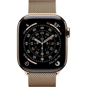 Смарт-часы Apple Watch Series 11 GPS + Cellular 42mm Gold Tit. Case w. Gold Milanese Loop (MF8Y4)