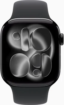 Смарт-часы Apple Watch Series 11 GPS 46mm Jet Black Alu. Case w. Black S. Band - XL (MEW84+MXM53)