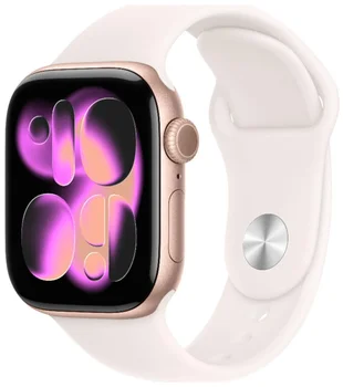 Смарт-часы Apple Watch Series 11 GPS + Cellular 42mm Rose Gold Alu. Case w. Light Blush Sport Band - S/M (MF8E4)