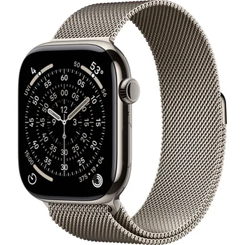 Смарт-часы Apple Watch Series 11 GPS + Cellular 46mm Natural Tit. Case w. Natural Milanese Loop - M/L (MFD04)