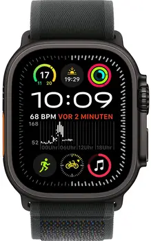 Смарт-часы Apple Watch Ultra 2 GPS + Cellular 49mm Black Titan. Case w. Black Trail Loop - M/L (MX4V3)