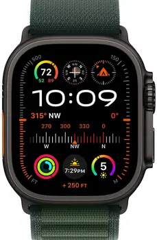 Смарт-часы Apple Watch Ultra 2 GPS + Cellular 49mm Black Titan. Case w. Dark Green Alpine Loop - Medium (MX4R3)
