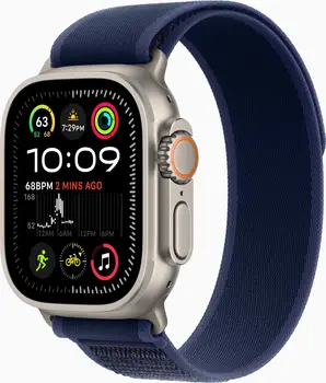Смарт-годинник Apple Watch Ultra 2 GPS + Cellular 49mm Natural Titan. Case w. Blue Trail Loop - S/M (MX4J3)