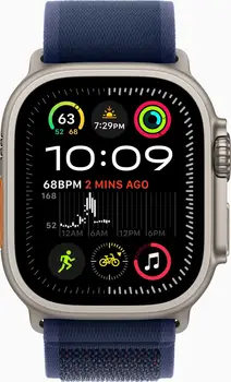 Смарт-годинник Apple Watch Ultra 2 GPS + Cellular 49mm Natural Titan. Case w. Blue Trail Loop - S/M (MX4J3)