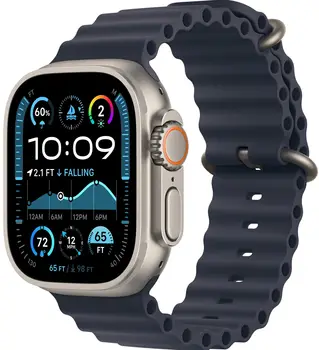 Смарт-часы Apple Watch Ultra 2 GPS + Cellular 49mm Natural Titanium Case w. Navy Ocean Band (MX4D3)