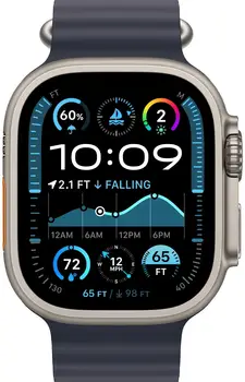 Смарт-часы Apple Watch Ultra 2 GPS + Cellular 49mm Natural Titanium Case w. Navy Ocean Band (MX4D3)