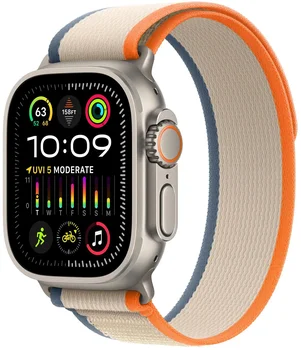 Смарт-часы Apple Watch Ultra 2 GPS + Cellular 49mm Titanium Case with Orange/Beige Trail Loop - S/M (MRF13)