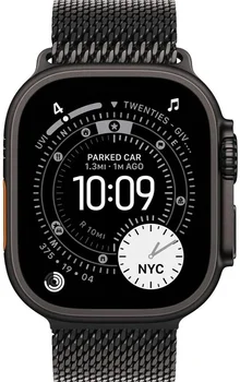 Смарт-годинник Apple Watch Ultra 3 GPS + Cellular 49mm Black Tit. Case w. Black Tit. Milanese Loop - Small (MF1N4)