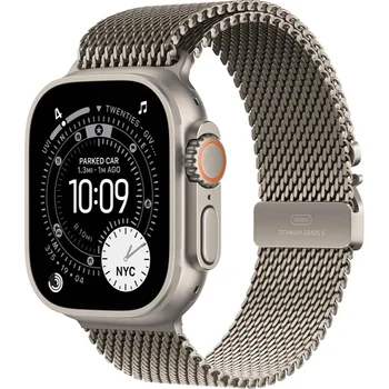 Смарт-годинник Apple Watch Ultra 3 GPS + Cellular 49mm Natural Tit. Case w. Natural Tit. Milanese Loop - Medium (MEWY4)