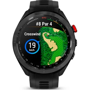 Смарт-часы Garmin Approach S70 47mm B. Ceramic Bezel w. Black S. Band (010-02746-02/12)