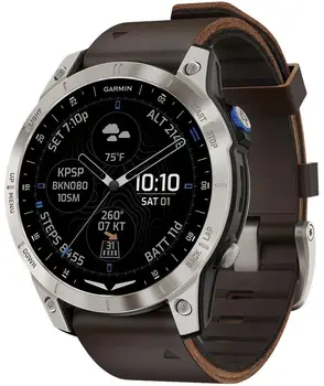Смарт-годинник Garmin D2 Mach 1 Aviator Smartwatch with Oxford Brown Leather Band (010-02582-54/55)