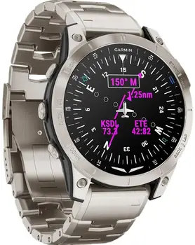 Смарт-годинник Garmin D2 Mach 1 Aviator Smartwatch with Vented Titanium Bracelet (010-02582-50/51)