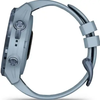 Смарт-годинник Garmin Descent Mk2S Mineral Blue with Sea Foam Silicone Band (010-02403-07)