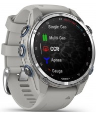 Смарт-часы Garmin Descent Mk3 43 mm Stainless Steel with Fog Gray Silicone Band (010-02753-04/03)