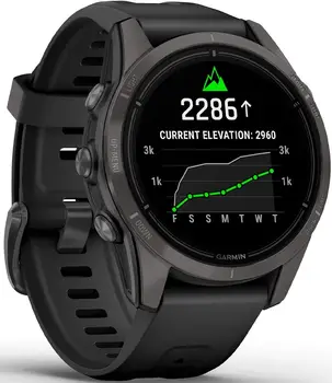 Смарт-годинник Garmin Epix Pro Gen 2 Sapphire 42mm Carbon G. DLC Ti. with Black Band (010-02802-14/1)