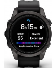 Смарт-годинник Garmin Epix Pro Gen 2 Sapphire 42mm Carbon G. DLC Ti. with Black Band (010-02802-14/1)