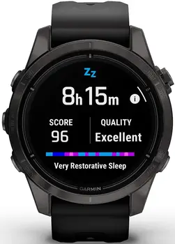 Смарт-годинник Garmin Epix Pro Gen 2 Sapphire 42mm Carbon G. DLC Ti. with Black Band (010-02802-14/1)