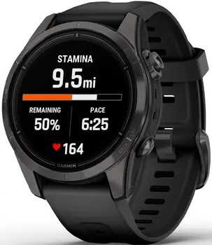 Смарт-годинник Garmin Epix Pro Gen 2 Sapphire 42mm Carbon G. DLC Ti. with Black Band (010-02802-14/1)