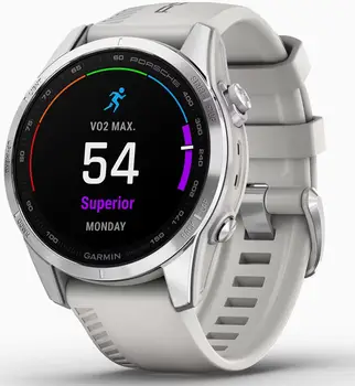 Смарт-часы Garmin Epix Pro Gen 2 Sapphire 42mm Porsche Edition Silver w. Whitestone Band (010-02802-50)