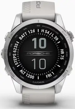 Смарт-часы Garmin Epix Pro Gen 2 Sapphire 42mm Porsche Edition Silver w. Whitestone Band (010-02802-50)