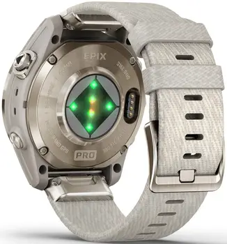 Смарт-годинник Garmin Epix Pro Gen 2 Sapphire 42mm Soft Gold w. Cream H. Nylon Band (010-02802-20)
