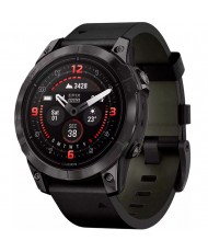 Смарт-часы Garmin Epix Pro Gen 2 Sapphire 47mm Carbon G. DLC Tit. with B. Leather Band (010-02803-30)