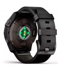 Смарт-годинник Garmin Epix Pro Gen 2 Sapphire 47mm Carbon G. DLC Tit. with B. Leather Band (010-02803-30)