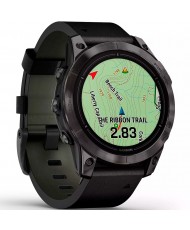 Смарт-часы Garmin Epix Pro Gen 2 Sapphire 47mm Carbon G. DLC Tit. with B. Leather Band (010-02803-30)