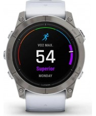 Смарт-годинник Garmin Epix Pro Gen 2 Sapphire 47mm Titanium w. Whitestone Band (010-02803-20/21)