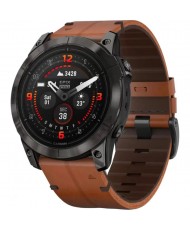 Смарт-часы Garmin Epix Pro Gen 2 Sapphire 51mm Carbon G. DLC Tit. with Chestnut L. Band (010-02804-30)