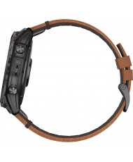 Смарт-годинник Garmin Epix Pro Gen 2 Sapphire 51mm Carbon G. DLC Tit. with Chestnut L. Band (010-02804-30)