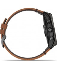 Смарт-часы Garmin Epix Pro Gen 2 Sapphire 51mm Carbon G. DLC Tit. with Chestnut L. Band (010-02804-30)