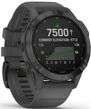 Смарт-годинник Garmin Fenix 6 Pro Solar Edition Black With Gray Band (010-02410-11/10)