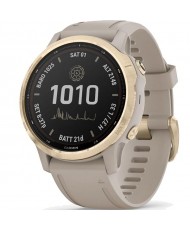 Смарт-часы Garmin Fenix 6S Pro Solar Edition Light Gold with Light Sand Band (010-02409-11/10)