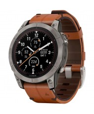 Смарт-годинник Garmin Fenix 7 Pro Sapphire Solar Titanium with Chestnut L. Band (010-02777-30)