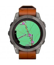 Смарт-часы Garmin Fenix 7 Pro Sapphire Solar Titanium with Chestnut L. Band (010-02777-30)