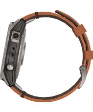 Смарт-годинник Garmin Fenix 7 Pro Sapphire Solar Titanium with Chestnut L. Band (010-02777-30)