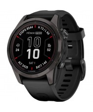 Смарт-часы Garmin Fenix 7S Pro Sapphire Solar Carbon G. DLC Tit. with Black Band (010-02776-10/11/54)