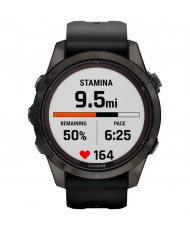 Смарт-годинник Garmin Fenix 7S Pro Sapphire Solar Carbon G. DLC Tit. with Black Band (010-02776-10/11/54)