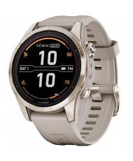 Смарт-годинник Garmin Fenix 7S Pro Sapphire Solar Soft Gold w. Light Sand Band (010-02776-14/15)