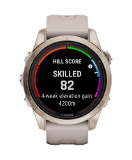 Смарт-годинник Garmin Fenix 7S Pro Sapphire Solar Soft Gold w. Light Sand Band (010-02776-14/15)