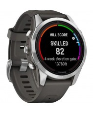 Смарт-часы Garmin Fenix 7S Pro Solar Silver w. Graphite Band (010-02776-00/01)