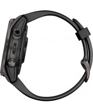 Смарт-часы Garmin Fenix 7S Sapphire Solar Carbon G. DLC Titanium w. Black Band (010-02539-24/25)