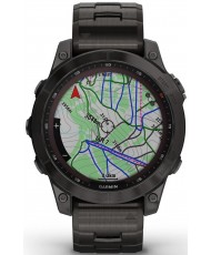 Смарт-часы Garmin Fenix 7 Sapphire Solar C. Grey DLC Titanium w. Carbon Grey DLC V. Titanium Band (010-02540-39)