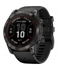 Смарт-часы Garmin Fenix 7X Pro Sapphire Solar Carbon G. DLC Tit. with Black Band (010-02778-10/11)