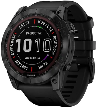 Смарт-часы Garmin Fenix 7X Sapphire S. Black DLC Titanium w. Black Band (010-02541-22/23/45)
